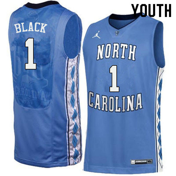 Youth #1 Leaky Black North Carolina Tar Heels College Basketball Jerseys Sale-Blue - Click Image to Close